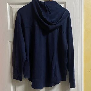 Large Flannel fleece Long sleeve  hooded  pockets utility jacket shirt